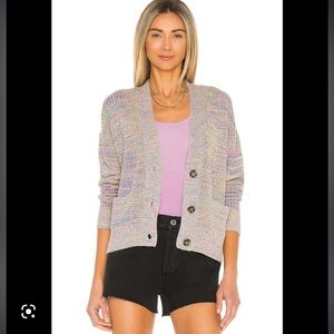 Re/Done Rainbow Crop Cardigan